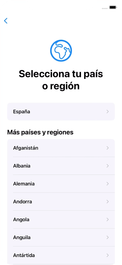 Pulsa el país o el área deseados. Pulsa el país o el área deseados.