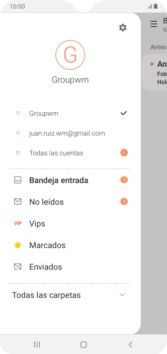 Pulsa el icono de ajustes.