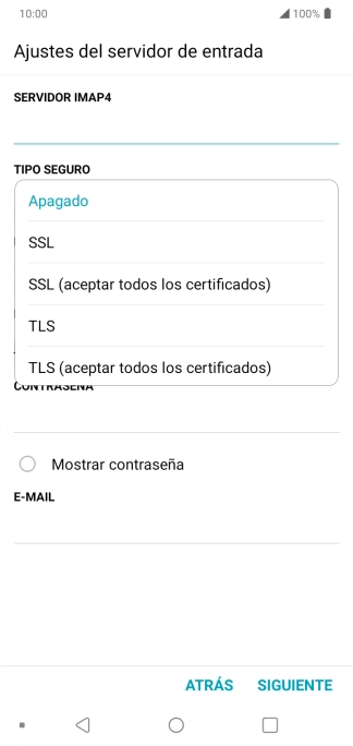 Pulsa Apagado para desactivar la función. Pulsa Apagado para desactivar la función.