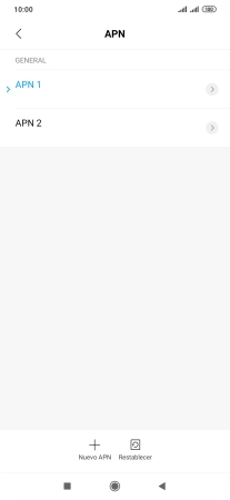 Pulsa la conexión de datos deseada para activarla.