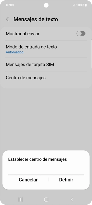 Introduce +34607003110 y pulsa Definir. Introduce +34607003110 y pulsa Definir.