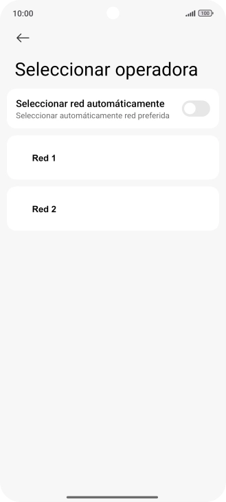 Pulsa la red deseada. Pulsa la red deseada.