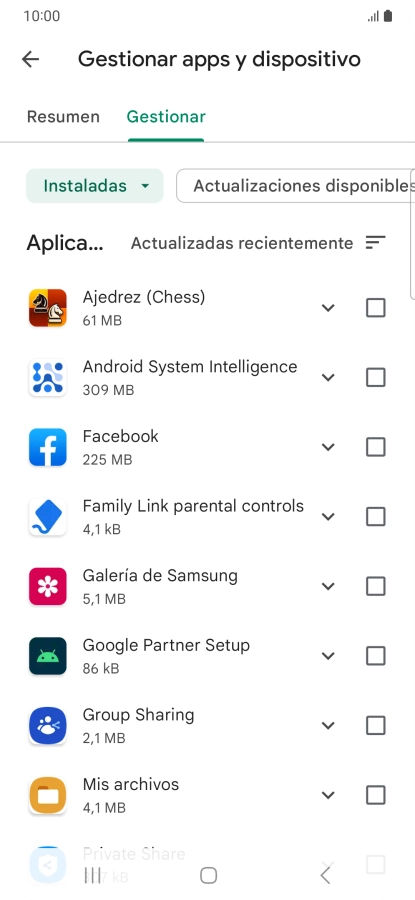 Pulsa la app deseada. Pulsa la app deseada.