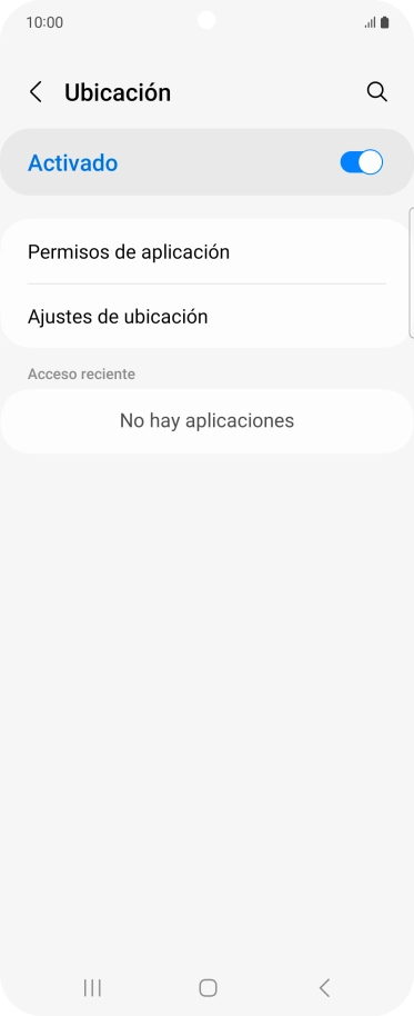 Pulsa Permisos de aplicación. Pulsa Permisos de aplicación.