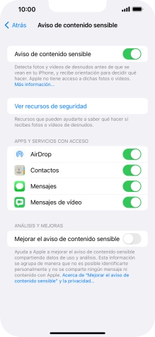 Pulsa el indicador junto a las aplicaciones deseadas para activar o desactivar la función. Pulsa el indicador junto a las aplicaciones deseadas para activar o desactivar la función.
