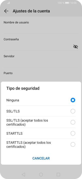 Pulsa Ninguna para desactivar la función. Pulsa Ninguna para desactivar la función.