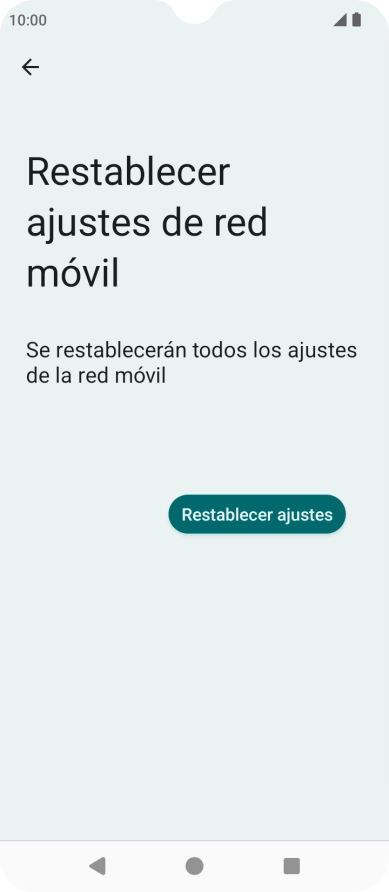 Pulsa Restablecer ajustes. Pulsa Restablecer ajustes.