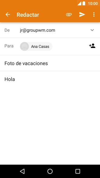 Pulsa el icono de anexos. Pulsa el icono de anexos.