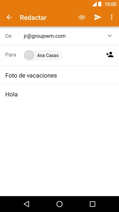 Pulsa el icono de anexos. Pulsa el icono de anexos.