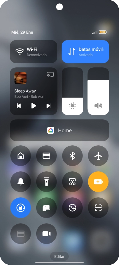 Desliza el dedo hacia arriba desde la parte inferior de la pantalla para terminar y volver a la pantalla de inicio. Desliza el dedo hacia arriba desde la parte inferior de la pantalla para terminar y volver a la pantalla de inicio.