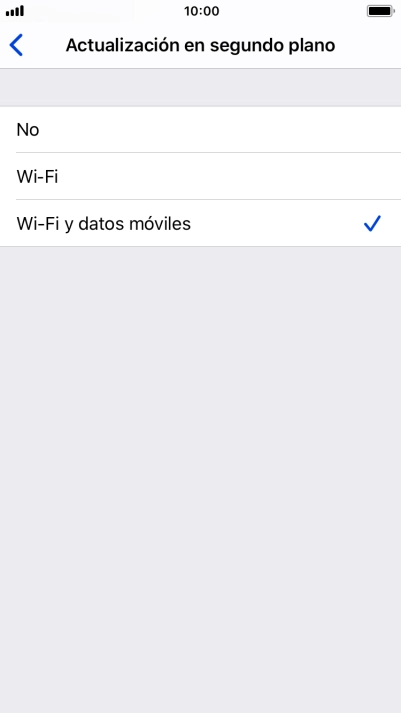 Para desactivar la actualización de apps en ejecución, pulsa No. Para desactivar la actualización de apps en ejecución, pulsa No.