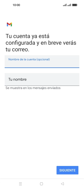 Pulsa Tu nombre e introduce el nombre del remitente.