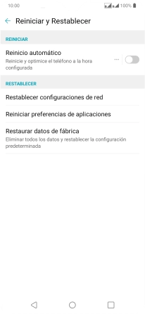 Pulsa Restaurar datos de fábrica. Pulsa Restaurar datos de fábrica.