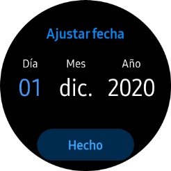 Gira el bisel hacia la derecha o la izquierda para ajustar la fecha. Gira el bisel hacia la derecha o la izquierda para ajustar la fecha.