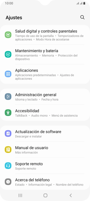 Pulsa Mantenimiento y batería. Pulsa Mantenimiento y batería.