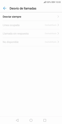 Pulsa el tipo de desvío deseado. Pulsa el tipo de desvío deseado.