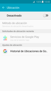 Pulsa el indicador para activar o desactivar la función.