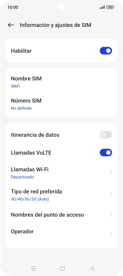 Pulsa Nombres del punto de acceso.