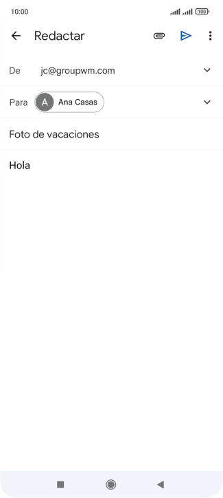 Pulsa el icono de anexos.