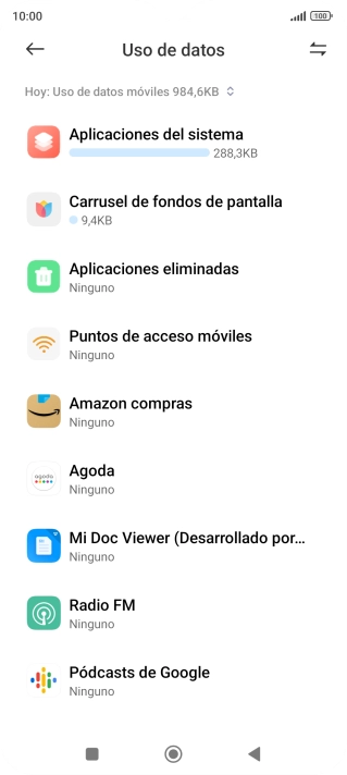 Pulsa la lista desplegable.