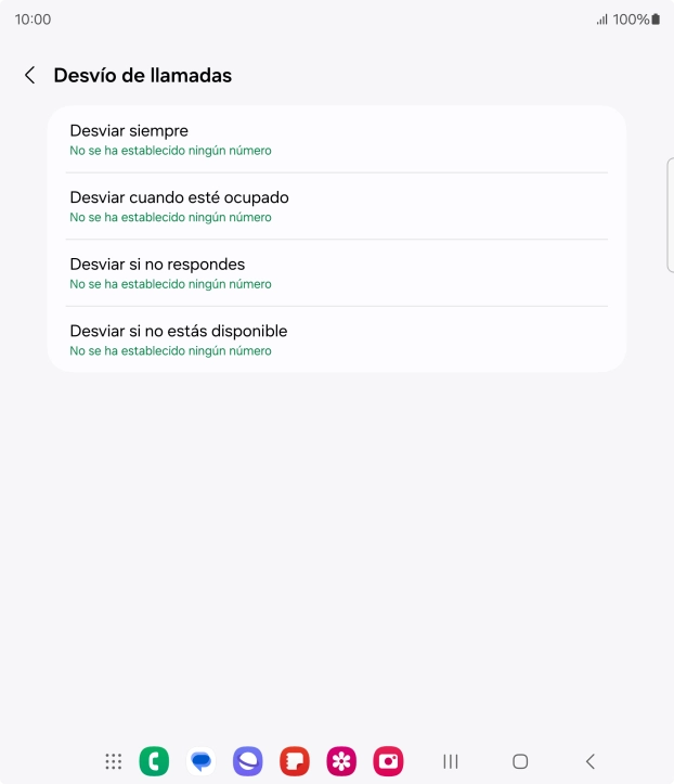Pulsa el tipo de desvío deseado. Pulsa el tipo de desvío deseado.