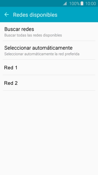 Si quieres seleccionar la red de forma automática, pulsa Seleccionar automáticamente. Si quieres seleccionar la red de forma automática, pulsa Seleccionar automáticamente.