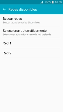 Si quieres seleccionar la red de forma automática, pulsa Seleccionar automáticamente. Si quieres seleccionar la red de forma automática, pulsa Seleccionar automáticamente.