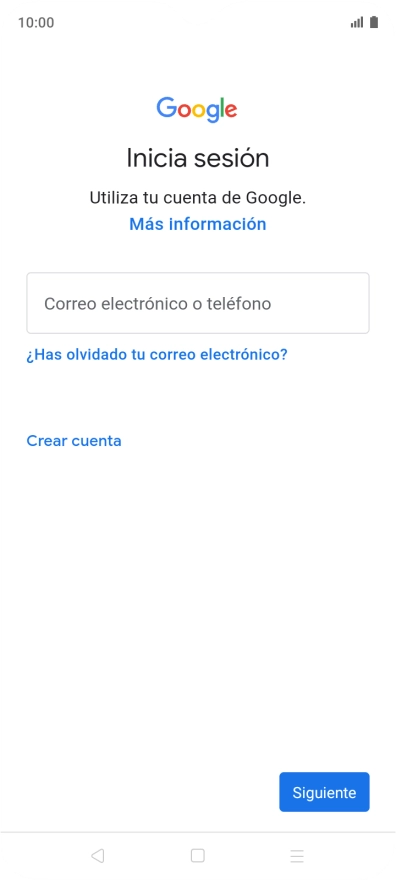Si no tienes una cuenta de Google, pulsa Crear cuenta y sigue las indicaciones de la pantalla para ver cómo crear una cuenta nueva.