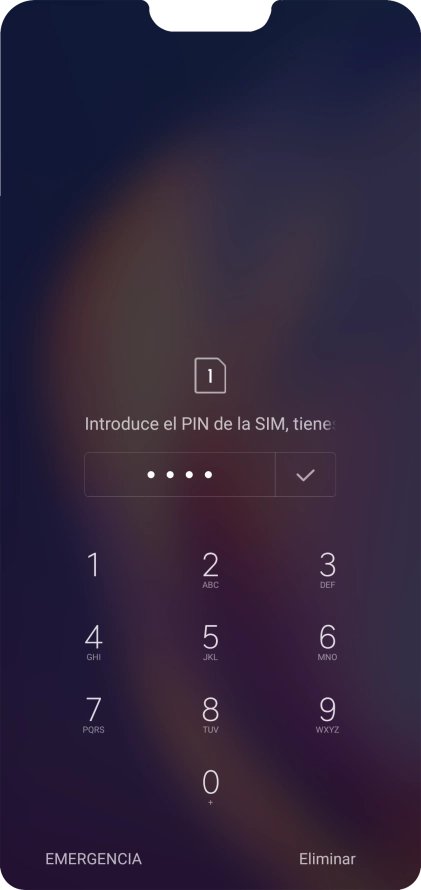 Si lo solicita el teléfono, introduce el código PIN y pulsa el icono de aceptar. Si lo solicita el teléfono, introduce el código PIN y pulsa el icono de aceptar.