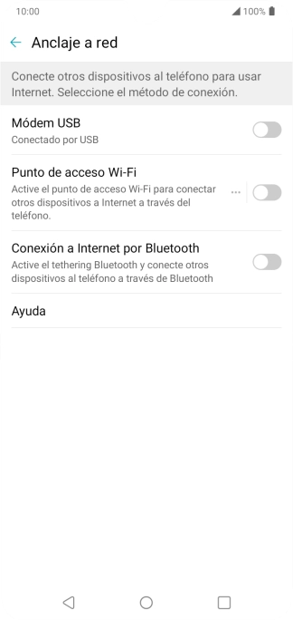 Pulsa Punto de acceso Wi-Fi. Pulsa Punto de acceso Wi-Fi.