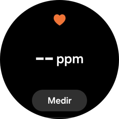 Pulsa Medir y espera mientra el smartwatch está midiendo el pulso. Pulsa Medir y espera mientra el smartwatch está midiendo el pulso.