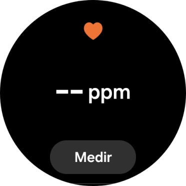 Pulsa Medir y espera mientra el smartwatch está midiendo el pulso. Pulsa Medir y espera mientra el smartwatch está midiendo el pulso.