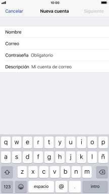 Pulsa Contraseña e introduce la contraseña de tu cuenta de correo electrónico. Pulsa Contraseña e introduce la contraseña de tu cuenta de correo electrónico.