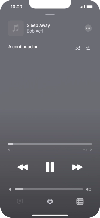 Pulsa el icono de reproducción aleatoria para activar o desactivar la función. Pulsa el icono de reproducción aleatoria para activar o desactivar la función.