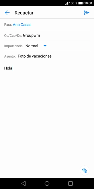 Pulsa el icono de anexos. Pulsa el icono de anexos.