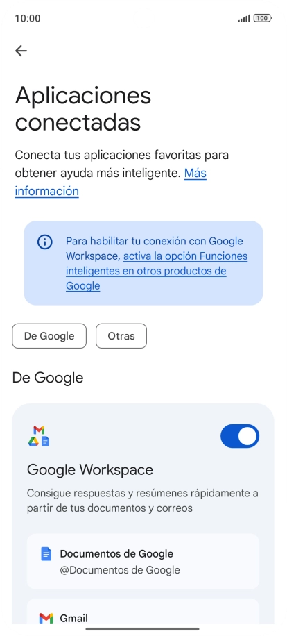 Pulsa el indicador junto a la extensión deseada para activar la función. Pulsa el indicador junto a la extensión deseada para activar la función.