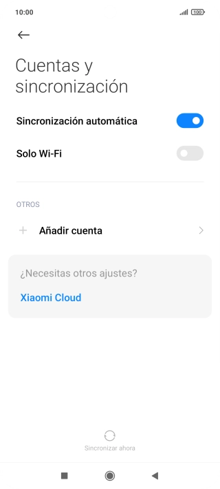 Pulsa Añadir cuenta. Pulsa Añadir cuenta.