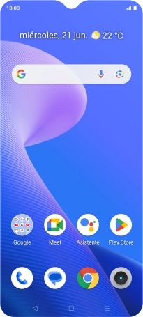 Desliza dos dedos hacia abajo desde la parte superior de la pantalla.