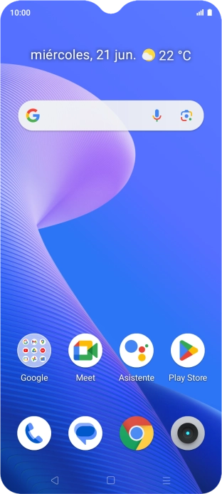 Desliza dos dedos hacia abajo desde la parte superior de la pantalla.