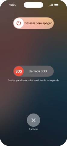 Pulsa el icono de apagar y arrástralo hacia la derecha. Pulsa el icono de apagar y arrástralo hacia la derecha.