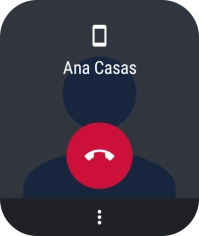 Pulsa el icono de finalizar llamada. Pulsa el icono de finalizar llamada.