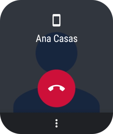 Pulsa el icono de finalizar llamada. Pulsa el icono de finalizar llamada.
