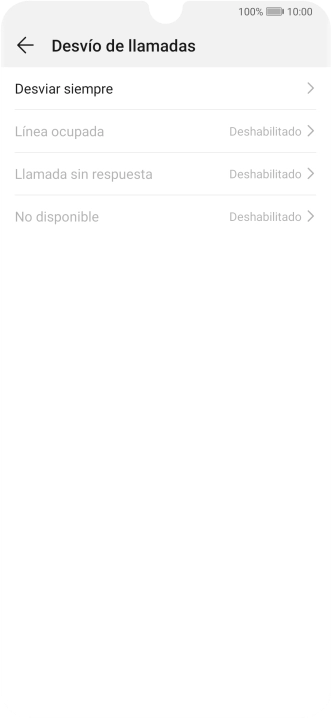 Pulsa el tipo de desvío deseado. Pulsa el tipo de desvío deseado.