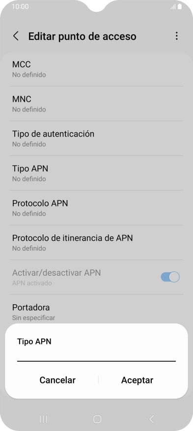 Introduce default y pulsa Aceptar. Introduce default y pulsa Aceptar.