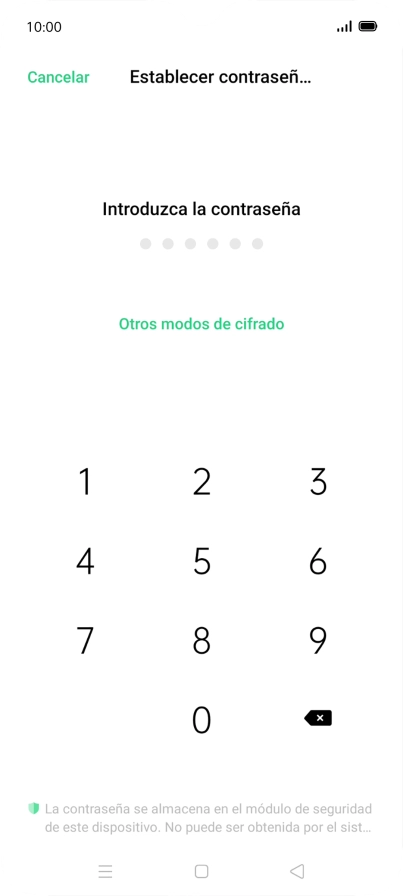 Pulsa Otros modos de cifrado. Pulsa Otros modos de cifrado.