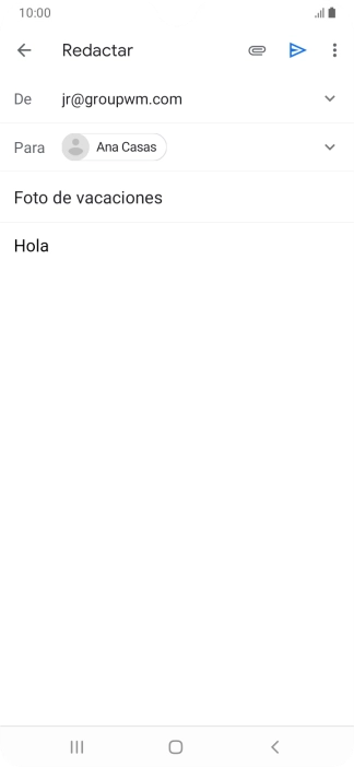Pulsa el icono de anexos. Pulsa el icono de anexos.