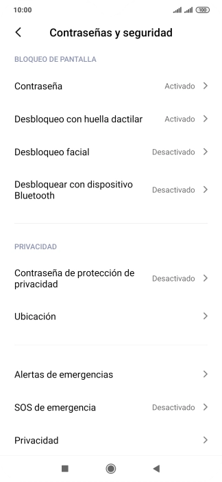Pulsa Contraseña.