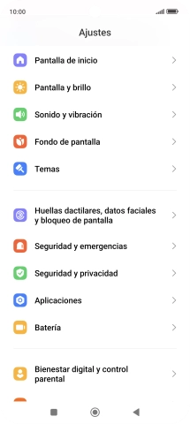 Pulsa Huellas dactilares, datos faciales y bloqueo de pantalla. Pulsa Huellas dactilares, datos faciales y bloqueo de pantalla.