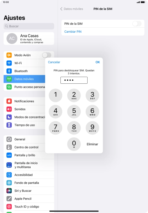 Introduce tu código PIN y pulsa OK. Introduce tu código PIN y pulsa OK.