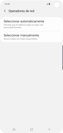 Si quieres seleccionar la red de forma manual, pulsa Seleccionar manualmente y espera un momento mientras el teléfono está buscando las redes disponibles. Si quieres seleccionar la red de forma manual, pulsa Seleccionar manualmente y espera un momento mientras el teléfono está buscando las redes disponibles.
